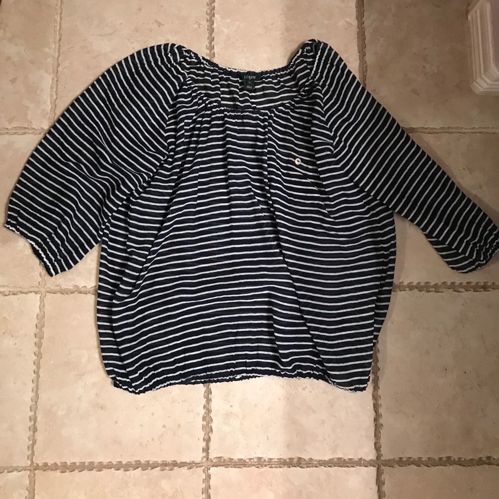 J.Crew elastic scoop neck shirt